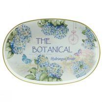 Artikel Dekorativ bakke hortensia plastbakke hvid 39×27,5cm