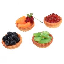 Dekorative tarteletter med frugtmad dummies 6cm 4stk