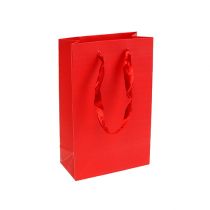 Deco taske til gave rød 12cm x19cm 1stk