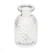 Artikel Dekorative vaser mini glas klar retro diamant Ø5,5cm H9cm 6 stk