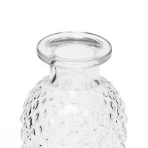 Artikel Dekorative vaser mini glas klar retro diamant Ø5,5cm H9cm 6 stk