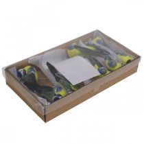 Artikel Deco Birds on Wire Spring Deco Blåmejse 10×3cm 9stk