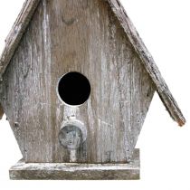Dekorativt fuglehus til ophæng Birdhouse Deco Grey H22cm