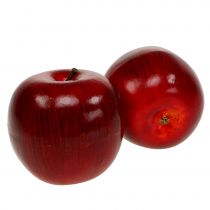 Dekorative æbler røde, lakerede Ø8cm 6p