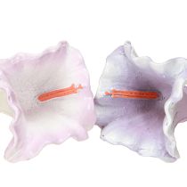 Artikel Dekorativ bøjle Klokkeblomst Lilla Hvid Ø3,5cm H8cm 6stk