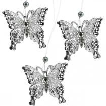 Dekorativt vedhæng sommerfugl, bryllupsdekoration, metal sommerfugl, forår 6stk