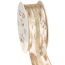 Artikel Pyntebånd guldglimmerbånd Julebånd 40mm 20m