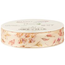 Artikel Dekorativt bånd efterårsdekorativt stofbånd beige gammelrosa 25mm 20m