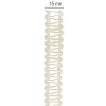 Artikel Dekorativt jutebånd, naturligt gavebånd, cremehvid, 15 mm x 15 m