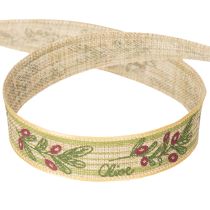 Artikel Gavebånd olivengren med elegante grene og oliven 1,5 cm 15 m