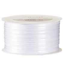 Artikel Dekorativt bånd satinbånd hvidt dobbelt satinbånd 3mm 50m