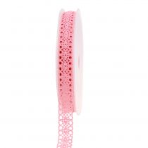 Artikel Dekorativt bånd blonder 16mm 20m pink