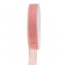 Dekorativt bånd kniplinger 21mm 20m lyserød