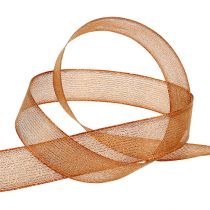 Artikel Dekorativ tape med lurex strimler kobber 25mm 20m
