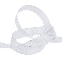 Artikel Pyntebånd med lurex striber sølv 25mm 20m