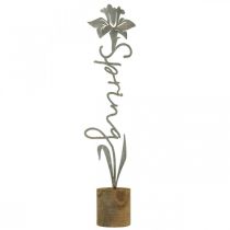 Artikel Metal dekorative blomster træ stativ bogstaver Spring 6x9,5x39,5cm