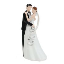 Dekorativ figur brudepar 10,5 cm