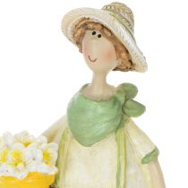 Artikel Dekorative havemandsfigurer, borddekoration, sommer, grøn/gul, 16,5 x 5,5 cm, 2 stk.