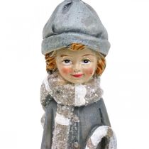 Artikel Dekorationsfigurer vinter børnefigurer piger H19cm 2stk