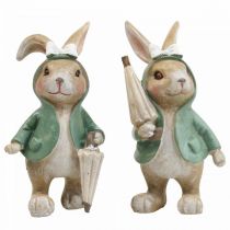 Deco figurer deco kanin med paraply H10,5cm 4stk