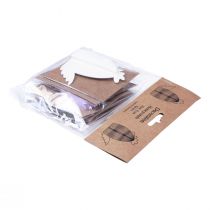 Artikel Dekorative figurer honeycomb papir kyllinger farvet 7,5×4,5×8cm 6 stk.