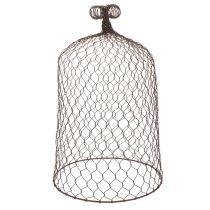 Artikel Dekorativ metalklokke, klatrehjælp, trådhætte, brun, rustfinish, H50/41cm Ø30/25cm, sæt med 2