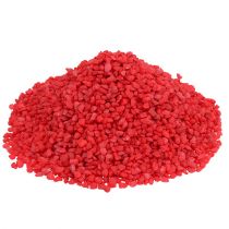 Dekorativ granulat rød 2mm - 3mm 2kg