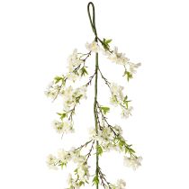 Artikel Dekorativ bøjle kirsebærblomst kunstige blomster krans hvid 170cm