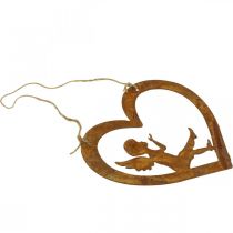 Artikel Deco bøjle metal patina deco hjerte engel Ø15cm 6 stk