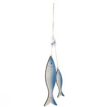 Artikel Dekorativ bøjle fisk blå hvid skæl 11,5/20 cm sæt af 2