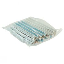 Artikel Dekorativ bøjle fisk træhængende dekoration maritim blå 12cm 9 stk