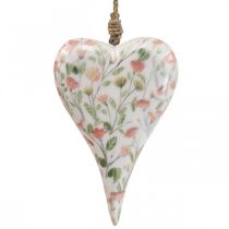Deco bøjle træhjerte deco bøjle motiv blomster 12x2,5x20xcm