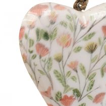 Deco bøjle træhjerte deco bøjle motiv blomster 12x2,5x20xcm