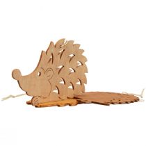 Deco bøjle træ pindsvin deco brun natur orange 12x10cm 12stk