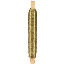 Artikel Dekorativ emalje tråd indpakning tråd guld 0,50 mm 50 m 100 g