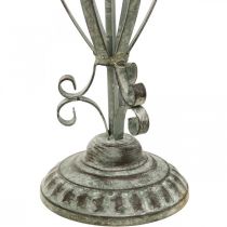 Kransholder metal antik look, borddekoration shabby chic H51cm