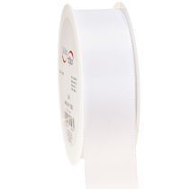 Artikel Dekorationsbånd gavebånd hvid polyester 40mm 50m