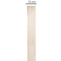 Artikel Smalt beige gavebånd, fint bånd til emballage, 10 mm bredt, 50 m langt
