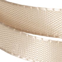 Artikel Smalt beige gavebånd, fint bånd til emballage, 10 mm bredt, 50 m langt