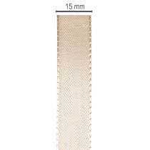 Artikel Dekorativt bånd satinbånd taftbånd beige 15mm 50m