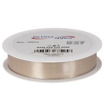 Artikel Dekorativt bånd satin beige taftbånd 25mm 50m