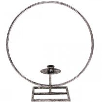 Artikel Dekorring metal lysestage sølv shabby chic Ø32cm