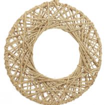 Dekorativ ringjutebeklædt hængende dekoration boho dekoration natur Ø28cm 4stk