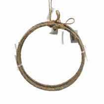 Dekorativ ring jute Scandi dekorativ ring til ophæng Ø25cm 4stk