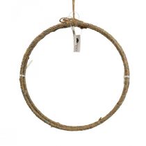 Dekorativ ring jute Scandi dekorativ ring til ophæng Ø30cm 3stk