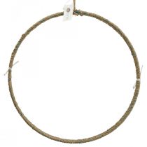 Dekorativ ring jute Scandi dekorativ ring til ophæng Ø40cm 2stk