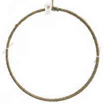 Artikel Dekorativ ring jute Scandi dekorativ ring til ophæng Ø40cm 2 stk