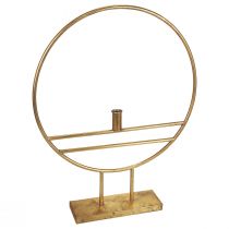 Artikel Dekorativ ring med fod lysestage metal dekoration guld Ø44,5cm
