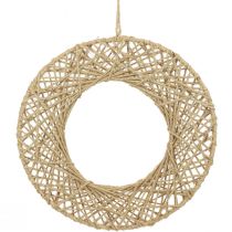 Dekorative ringe jutebeklædt hængende dekoration boho dekoration natur Ø38cm 2stk
