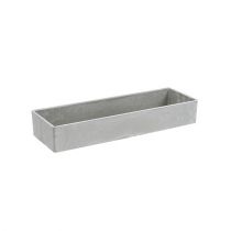Artikel Dekorativ skål firkantet grå 32cm x 10,5cm H5cm